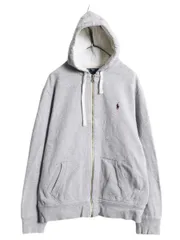 【お得なクーポン配布中!】 00s ポロ ラルフローレン フルジップ スウェット フード パーカー メンズ XL オールド トレーナー ヘビーウェイト 大きいサイズ 裏起毛 灰