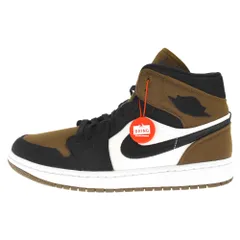 NIKE (ナイキ) ウィメンズ エアジョーダン 1 ミッドカットスニーカー US11/28cm ブラウン/ホワイト/ブラック