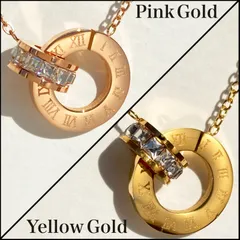 【LOVE Roman Number】ダブルリング　ネックレス