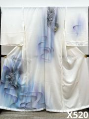 付け下げ 銀彩 紅葉 桜 紋意匠 正絹 ガード加工済 HKT096 - メルカリ
