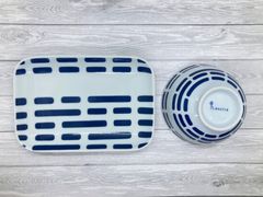 【新品】波佐見焼　長角皿＆飯碗セット　エボトラ　サーフ　長角皿　角皿　皿　焼物皿　お皿　飯碗　ご飯茶碗　お茶碗　食器　食器セット　シンプル　和食器　かわいい