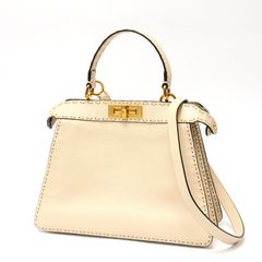 フェンディ / FENDI　ピーカブー アイ シー ユー ミディアム バッグ　8BN321　セレリアレザー　アイボリー系 【中古】 商品番号 K-158715