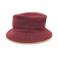 HERMES エルメス カシミアバケットハット レッド 秋冬用 56 極美品