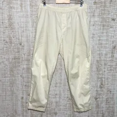 UNIQLO ユニクロ　メンズ　パンツ　イージーパンツ　ワイドパンツ　テーパードパンツ　カジュアルパンツ　アンクル丈　ウエストゴム　ウエスト紐　無地　ホワイト　Lサイズ　着回し　ベーシック　シンプル　カジュアル　リラックス　s496h417