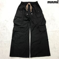 mnml RAVE DOUBLE CARGO PANTS ワイドカーゴパンツ バギーパンツ オーバーサイズ マルチポケット Sサイズ ブラック 黒 ミニマル