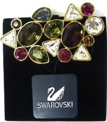 超美品】Swarovski By Shourouk Green ブローチ - メルカリ