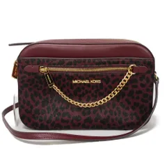 Michael Kors マイケルコース ジェット セット アイテム アニマル クロスボディ 未使用 ロゴ メタル ハラコ オックスブラッド ショルダーバッグ 35F4GTTC9H