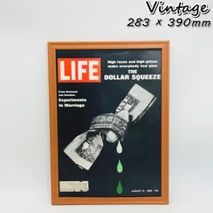 ビンテージ 広告　ポスター　『 ライフ 雑誌 表紙 　(LIFE) 』 1960's　額付　※当時物　オリジナル 輸入雑貨　ヴィンテージ　レトロ　( AZ2257 )