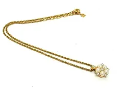 NINA RICCI ニナリッチ パール ラインストーン ネックレス ペンダント アクセサリー レディース ゴールド系 DK0578