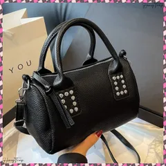 ボストンバッグ 小さめ ショルダーバッグ 2wayミニトートバッグ レディース 軽量 フェイクレザー ハンドバッグ ファスナー付き 大人かわいい鞄 斜め掛けバッグ 韓国ファッション鞄 ミニバッグおしゃれ コンパクトバッグ黒