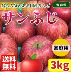 青森県産　家庭用　ふじりんご　　3kg