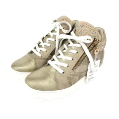 未使用品 MUUM ムーム 表記サイズ:M  スニーカー  ベージュ ラインストーン 上底  レディース　240001140521