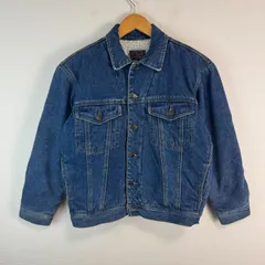 90s vintage ヴィンテージ classic デニムジャケット Gジャン インディゴブルー メンズ Mサイズ 古着 ストリート アメカジ ボア裏地