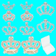 チャーム　クリスタル　ガラス　ビーズ　チャーム　小さなクラウン　冠形　チャーム　ネックレス　ライトゴールド　ハンドメイド　透かし　キラキラ　ダイヤ型　ガラスストーン　ビーズ　キーホルダー　アクセサリーパーツ　メタルパーツ　ブラス　合金チャーム　アクセサリーパー