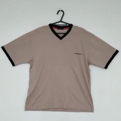 BURBERRY メンズ　Mサイズ　半袖　シャツ　夏服　綿100%　ブラウン色　ASR6-2