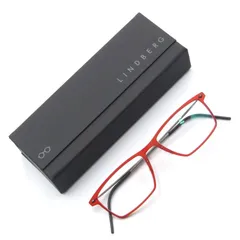 Lindberg クリアレッドファッションメガネ　ケース付き 2025年最新】Lindberg ケース メガネの人気アイテム - メルカリ