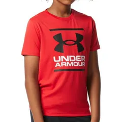 アンダーアーマー(UNDER ARMOUR) Tシャツ UAテック 半袖 Tシャツ&ショーツセット ボーイズ 1378275 レッド ブラック YLサイズ