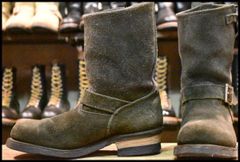 【8D 良品 BEAMS別注 07年】レッドウィング 8274 黒スエード エンジニア ラフアウト スチールトゥ ブーツ redwing HOPESMORE【EL475】