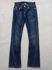 W31 USA製 トゥルーレリジョンJHONNY SUPER T デニム パンツ TRUE RELIGION JOHNNY SUPER T 10502NBT2 JEANS 28 MADE IN USA