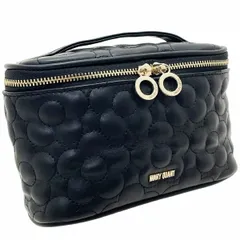 マリークヮント ポーチ デイジーステッチ バニティ 化粧ポーチ PU ポリウレタン ブラック 黒 MARY QUANT コスメポーチ コスメティックポーチ メイクポーチ マルチポーチ 小物入れ マリークワント【中古】