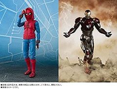 [중고] SHFiguarts 스파이더 맨 (홈 커밍) 홈 메이드 슈트 ver. & 아이언 맨 마크 47