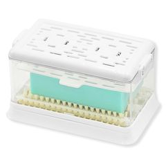 【これ1つで洗濯石鹸の収納＆汚れ落とし】石鹸ケース ブラシ付き 泡立つ洗濯せっけんケース 蓋付き 洗濯石鹸ケース