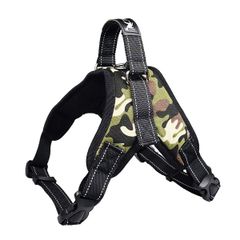 新品 TAIL UP 犬用ハーネス 犬胴輪 オックスフォード製 ソフト 束縛感なし 通気性 調節可能 引っ張り防止 小型犬 中型犬 大型犬 柴犬 秋田犬 散歩/訓練/お出掛 胴輪 (XL カモ)
