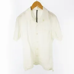 カズユキ クマガイ アタッチメント KAZUYUKI KUMAGAI ATTACHMENT シャツ 半袖 オープンカラー リネン 麻 コットン 白 ホワイト 2 トップス