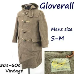 50s-60s/イングランド製/Vintage/金刺繍★グローバーオール/Gloverall★ダッフルコート【Mens size -M/茶/BROWN】Jackets/Jumpers◆cBH275<sale>