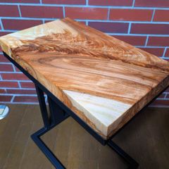 マイさま専用【杢】トチ材　一枚板サイドテーブル
