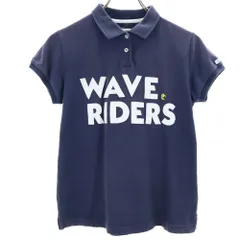 ジャックバニー ゴルフ 半袖 ポロシャツ 1 ネイビー Jack Bunny!! 鹿の子 レディース 古着 【240502】 メール便可