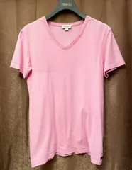 DIESEL VネックTシャツ ピンク XSサイズ