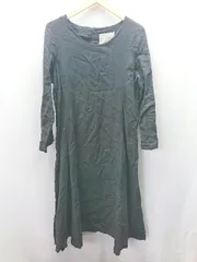 ◇ 08Mab ゼロハチマブ バックハーフボタン シンプル 長袖 ロング丈 ワンピース サイズ表記なし ブラック レディース E 【1404240015685】