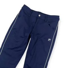 FILA GOLF フィラゴルフ 裏起毛 カモフラ 迷彩風 デザイン パンツ スラックス ボトムス LL/ネイビー メンズ スポーツ