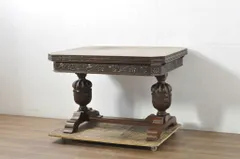 イギリス アンティーク 家具 ダイニングテーブル ドローリーフ