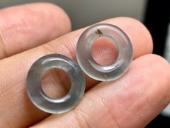RS11-54 ミニ 高氷種 薄煙灰 玉壁 平安守り ドグアテマラ産 A貨 本翡翠 ルース
