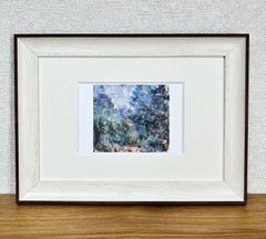 モネ☆睡蓮のとき☆展覧会限定◎新品額付☆マット付ポストカードフレーム◇Claude Monet☆A4サイズ程度☆20