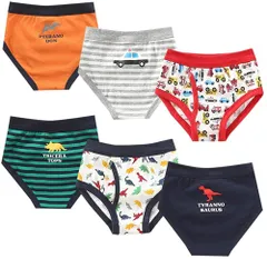 新品 [Comfort U] キッズ パンツ 男の子 6枚組 男児 下着 綿100% ボーイズ 子供 パンツ 前開き 通気性 柔らかい 抗菌防臭 保育園用 小学生 恐竜柄 ストライプ柄 90 100 110 120 130 140