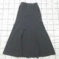 ◇ Θ 美品 モーメントプラス 無地 ロング丈 マーメイドフレア スカート サイズL ブラック系 レディース E  【1508200021836】