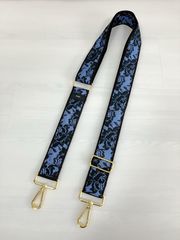 ハンドメイド＊ショルダーストラップ レース 青(930)