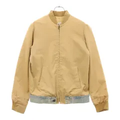 Maison Martin Margiela (メゾンマルタンマルジェラ)  09SS アーティザナル バックデニムフォトプリント 異素材切替 フライトジャケット ブルゾン ベージュのサムネイル