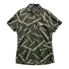 新品】1piu1uguale3golfレディース/ランダムロゴ半袖ポロシャツ3