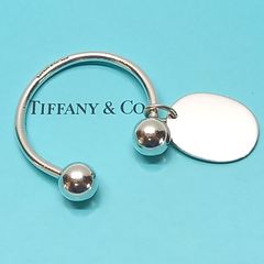 ティファニー　ラウンドタグ　キーリング　シルバー925