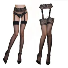ガーターストッキング タイツ セクシー パンティストッキング 花柄 レース