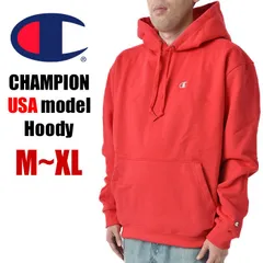 【新品・未使用】【スカーレット／赤】チャンピオン パーカー メンズ レディース 大きいサイズ USAモデル CHAMPION 無地 スウェット スーパーフード 裏起毛 プルオーバー ブランド ロゴ ゆったり オーバーサイズ おしゃれ カジュアル S2202