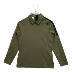 中古 レディース デサントゴルフ DESCENTE GOLF カットソー L カーキ 裏起毛 ストレッチ