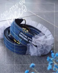№781【DENIM Remake チュールSHOLDER♥】デニムリメイクスマホストラップ/ネックストラップ