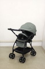 美品 ルンルン コンパクト Be LIMITEDアニマルカーキ GN 2129482 アップリカ製ベビーカー 生後1ヶ月～ クリーニング済み D4615314