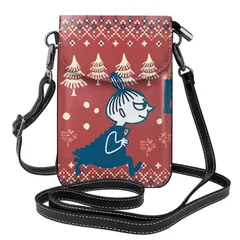 【在庫処分】斜め掛けバッグ。高い19.2cm×幅12.5cm×厚4cm。 ミニポーチ 財布 かわいい 人気 スマホポシェット 軽量 薄い メンズ ショルダーバッグ 本革 レディース スマホポーチ リトルミィ ムーミン