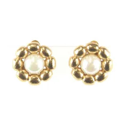 美品『USED』 メタル/パール  NINA RICCI フラワー イヤリング